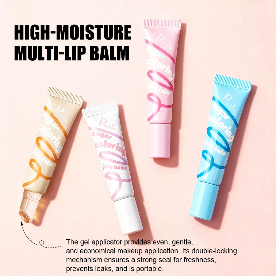 Transfronterizo PAGE VINE maquillaje azúcar gelatina esmalte labial, esmalte labial humectante a largo plazo, bálsamo labial de comercio exterior, aceite labial
