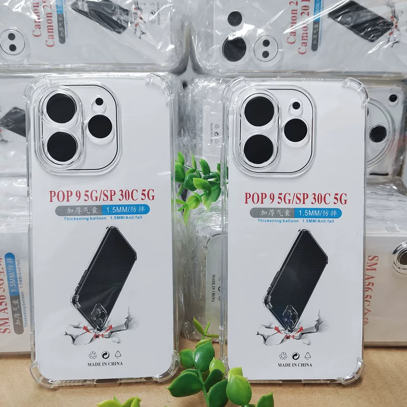 Подходит для трансонической TECNO SPARK 30C чехол против падения с воздушной подушкой на четырех углах TPU прозрачный мягкий