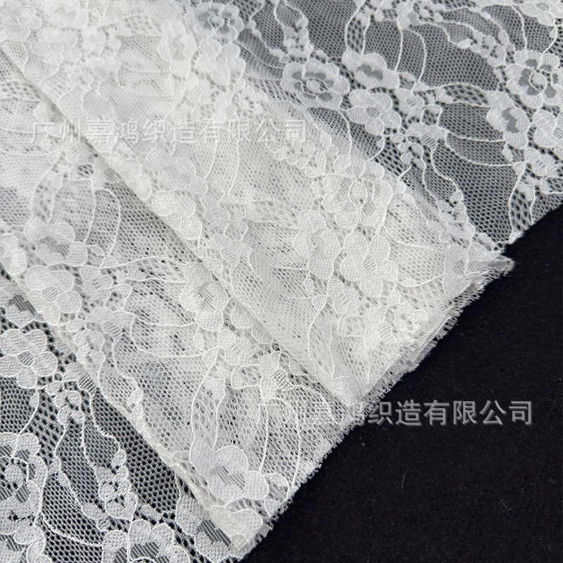 Tejido de encaje elástico rosa acessorio de moda para hacer falda vestido cheongsam tela