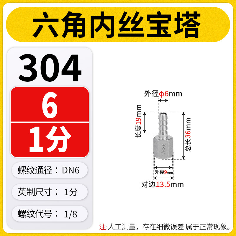 304 ステンレス鋼インナーワイヤーフル六角パゴダジョイント水道管レザージャックホース竹グリーン 4 分 6 分 1 インチ|undefined