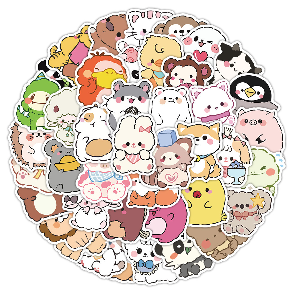 21g Weight Stickers Stationery Type 1 Set Quantity Learning Occasion PVC self-adhesive Material Animal, Cartoon Pattern Cute Style 1 Set Animal Cartoon Learning PVC Self-adhesive Cute Stickers 29