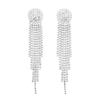 Silver needle, fashionable earrings with tassels, chain, Korean style, suitable for import