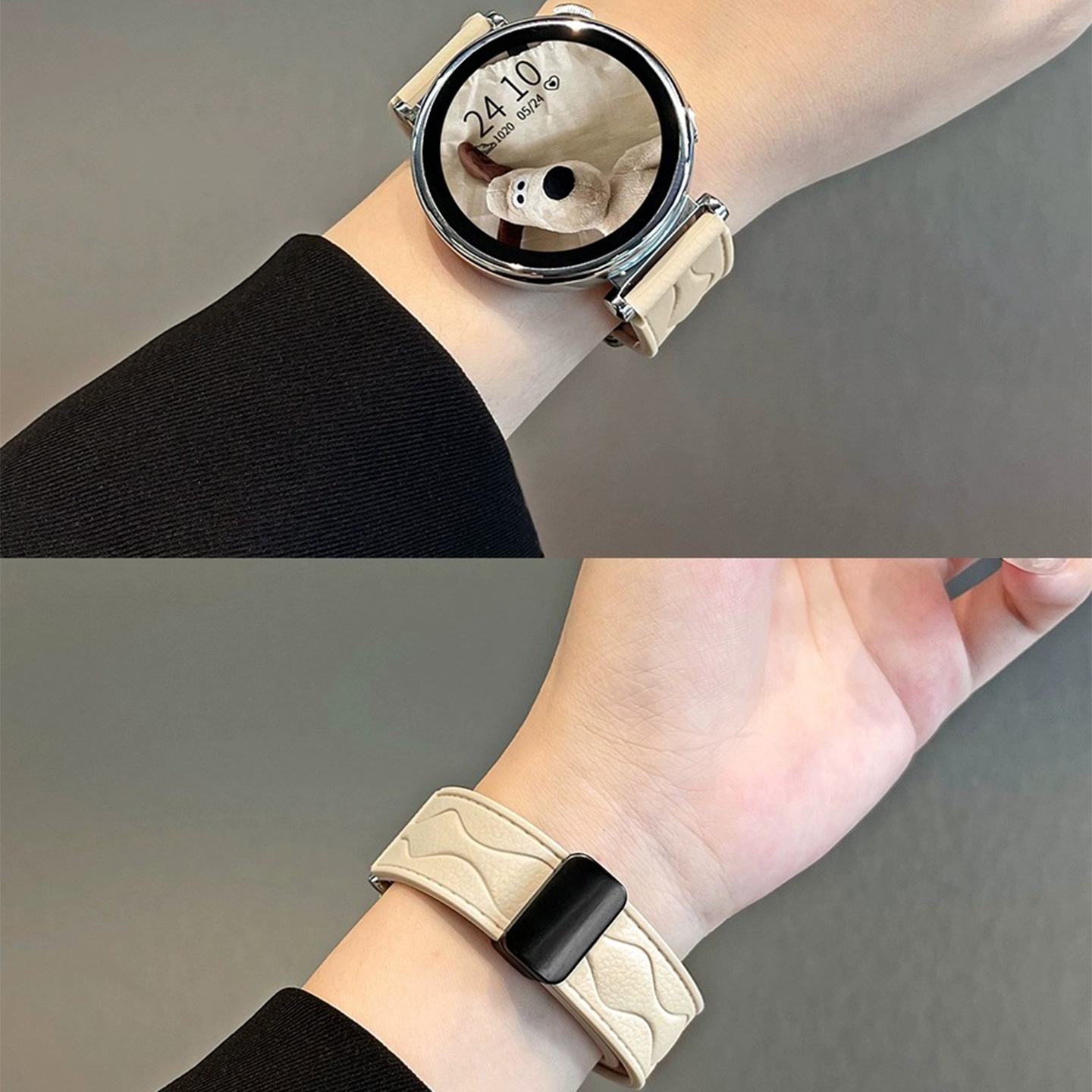 Suitable for Huawei Watch Watch4/3Pro Watch Strap Women's Silicone Magnetic New Gt5/Gt4 Watch Replacement Strap