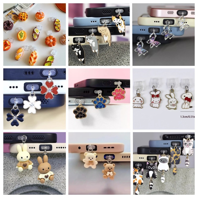 Customized Cute Phone Dust Plug Charm Charging Port Dust Cap, Suitable for Phone Pendant Wholesale