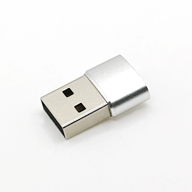 Алюминиевый USB -> TYPE-C адаптер (переходник) с USB на Type-C, адаптер A -> C (Type-C гнездо)