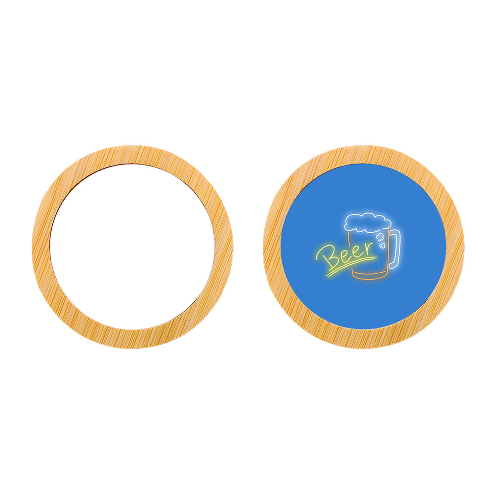 Directo de fábrica del pelo transferencia térmica abrebotellas de madera maciza de haya creativo refrigerador magnético pegatinas se puede personalizar logo material al por mayor