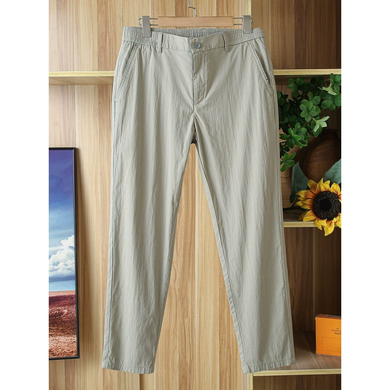 Comfortable summer thin breathable trousers, cotton and linen