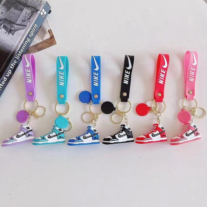 New AJ Sneakers Keychain Nike Basketball Shoes Pendant Stereo Shoe Model Toy Car School Bag Hanging Small Gifts