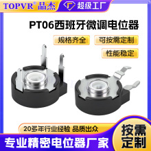 PT06西班牙微调电位器定制 厂家批量PT10卧式立式可调电阻电位器