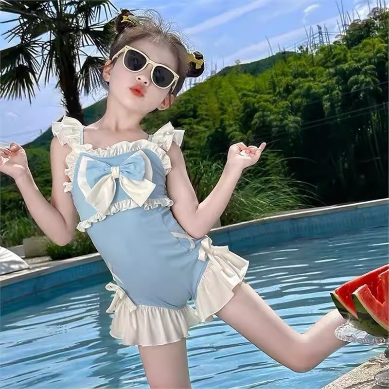 2026 New Summer Style Swimsuits, Stylish Kidsren's Swimsuits, Girls' Swimsuits, Princess Style Hot Spring Swimsuits for Middle-Aged and Older Girls