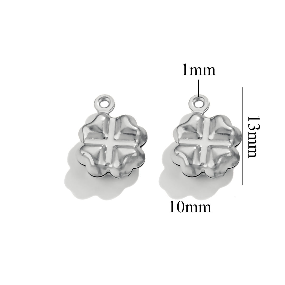 Conchas marinas transfronterizas de acero inoxidable chapado en oro 18K amor pequeño colgante pulsera joyería DIY colgante hecho a mano al por mayor