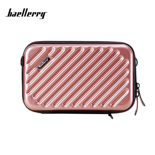 baellerry2023新款旅行箱女士化妆包7寸硬壳防压收纳包单肩斜跨包