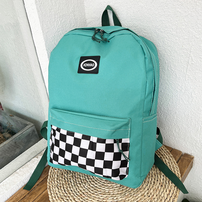 Chessboard Plaid estilo preppy Junior High School estudiante mochila de gran capacidad mochila mujer marca de moda estilo coreano Plaid mochila casual