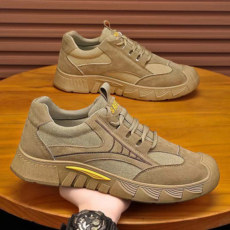 Cross-Border Labor Protection Shoes for Men, Non-Slip and Wear-Resistant Casual Work Shoes for Men, Summer Breathable Construction Site Labor Protection Shoes
