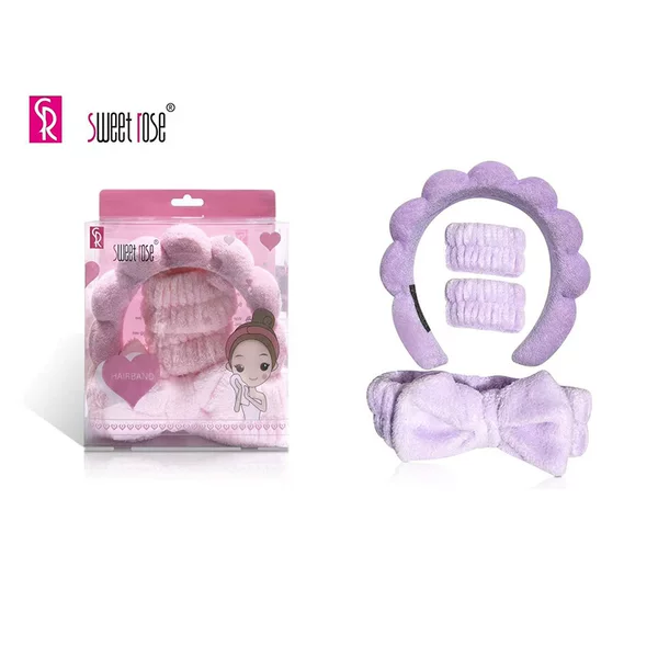 Bow Headband Hairband Set Facial Cleanser Finger Makeup Remover Double-Ended Silicone Mask Stick Tool Cross-Border Hot Sale