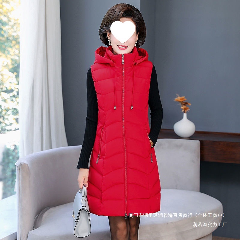 女装新款2025马甲女百搭外穿妈妈装棉服中老年冬季加厚外套