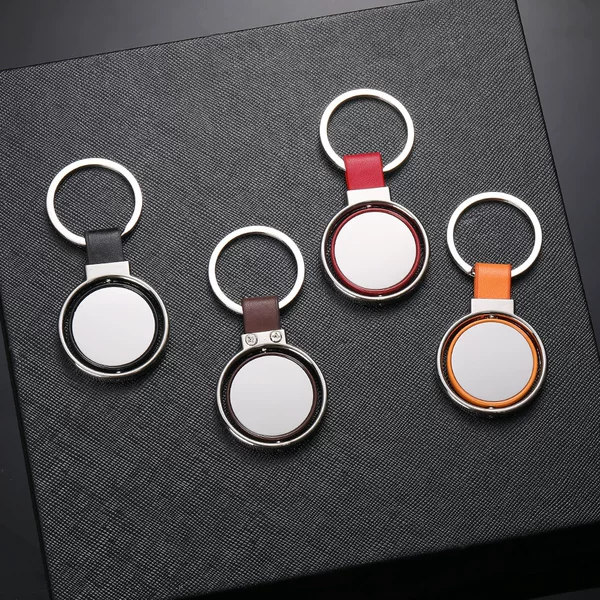 Creative metal key chain alloy personalized rotating key chain DIY advertising promotional gifts factory direct style