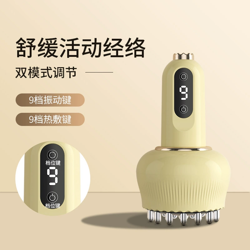 Electric Rechargeable Scraping & Cupping Massager, Suction Meridian Brush, Portable