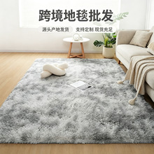 柔软防滑长毛地毯批发卧室客厅家用渐变装饰垫瑜伽易清洁矩形地垫