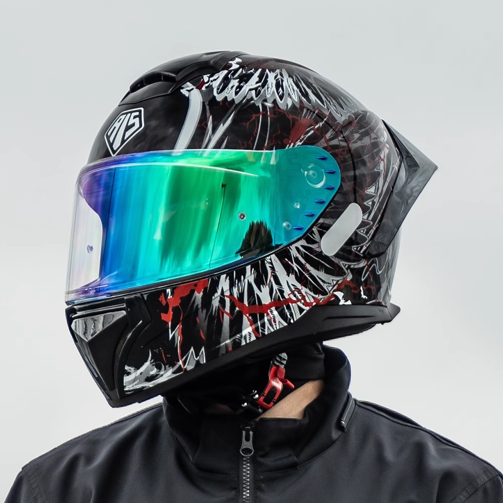 Casco Lion masculino motocicleta casco completo locomotora de defensa femenina cuatro estaciones casco de montaje universal 3C certificado gran cola