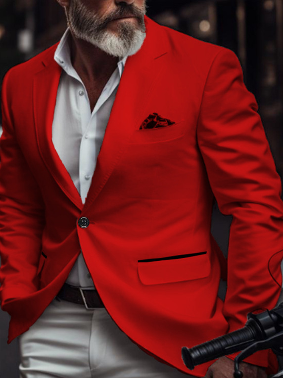 跨境西服订货格纹印花两粒扣男士休闲西装工作穿搭轻商务男式现货