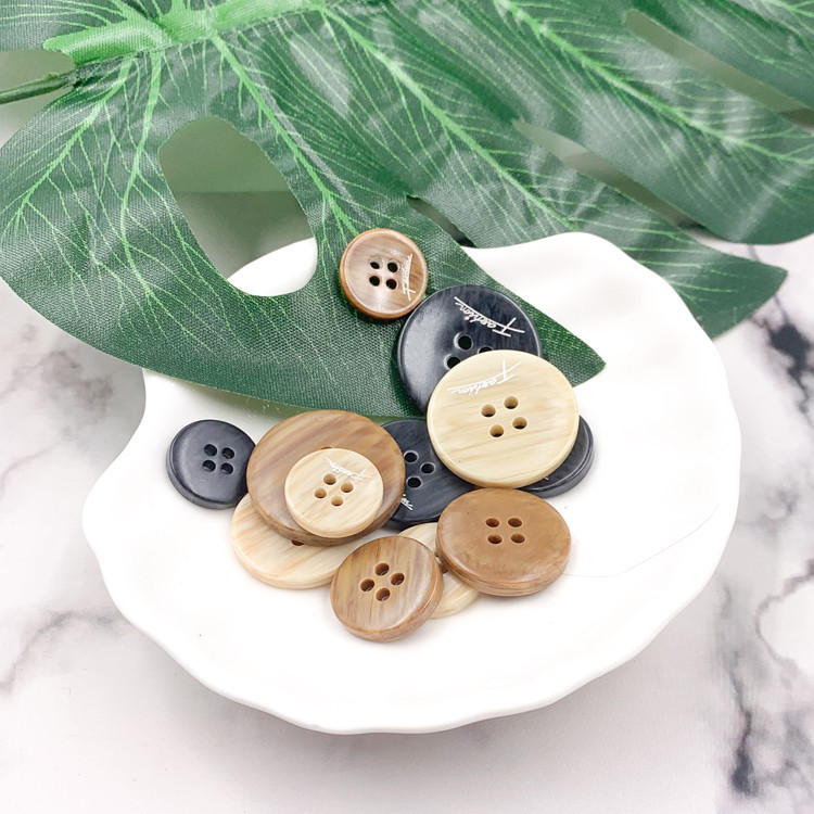 纽扣大衣扣子西服钮扣外套扣 仿木纹多色扣