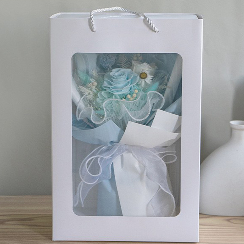 Ramo de Rosas Eternas de Yunnan, Regalo de San Valentín para Novia, Regalo de Cumpleaños de Alta Gama, Ramo de Flores Eternas, Producto Terminado, Decoración