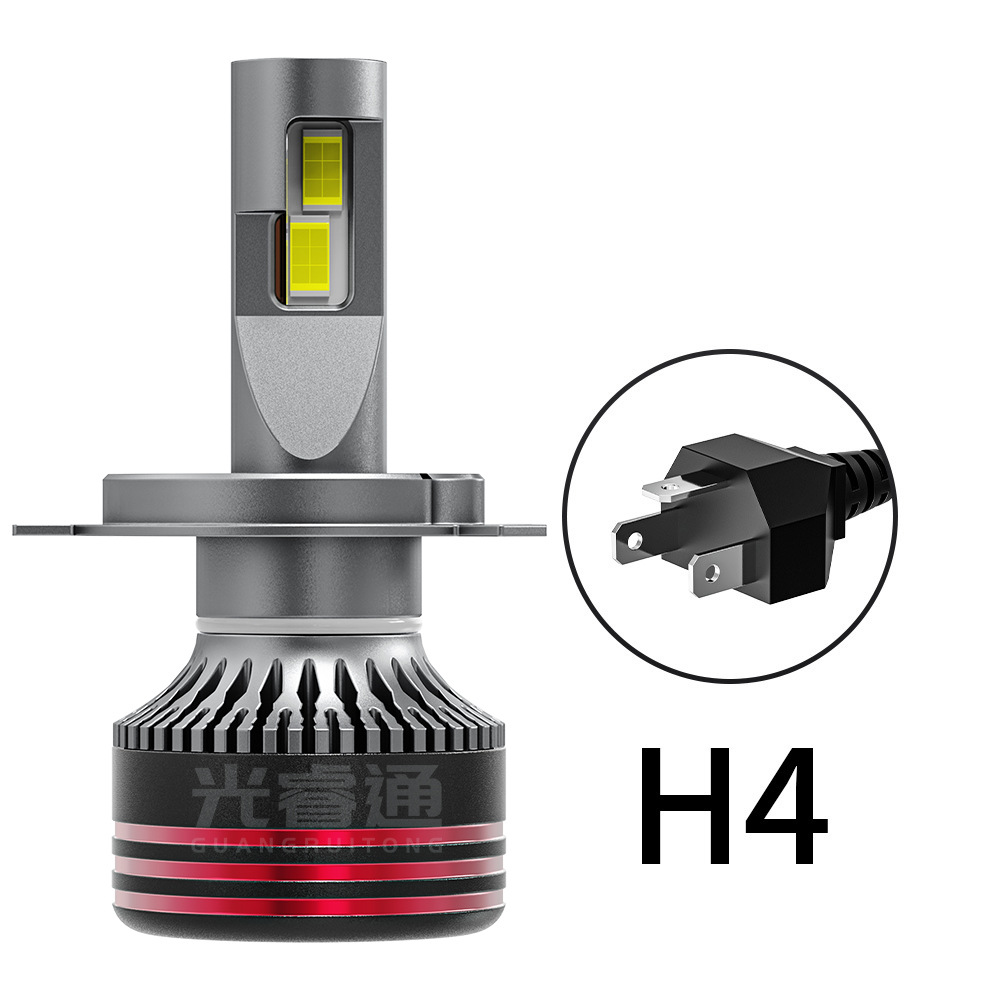 Transfronterizo M8 PRO linterna del coche 60W faro H4 9005 H1H7 solo tubo de cobre LED lámpara lejos y cerca de la luz