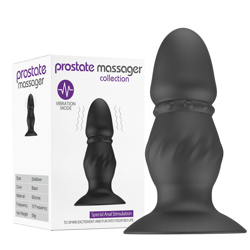 Remote Control Vibrating Anal Plug with Prostate Massage Function, TPE Male Toy — detail image 8