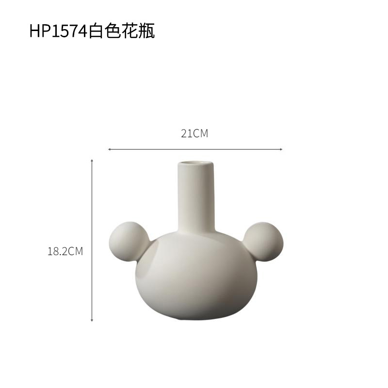 Blanco creativo ins estilo florero de cerámica moderna sala estar arreglo floral arte abstracto artesanía decoración decoraciones suaves