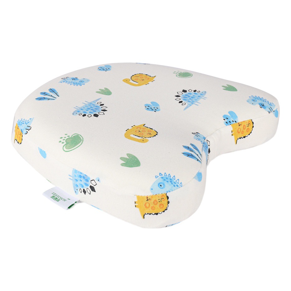 Almohada de formación de bebé transfronteriza almohada de cabeza plana anti-Desviación almohada de espuma de memoria transpirable almohada de bebé