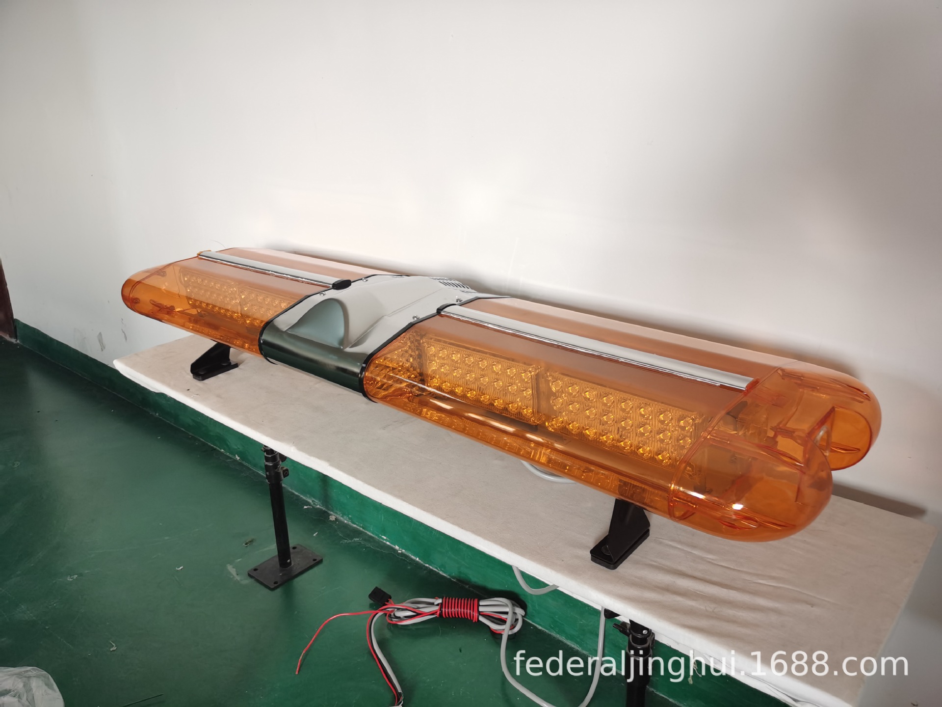 Car LED Roof Warning Light Bar Red Blue Yellow Flashing Light 1.2m Long Row Strobe Light Signal Light 2000B