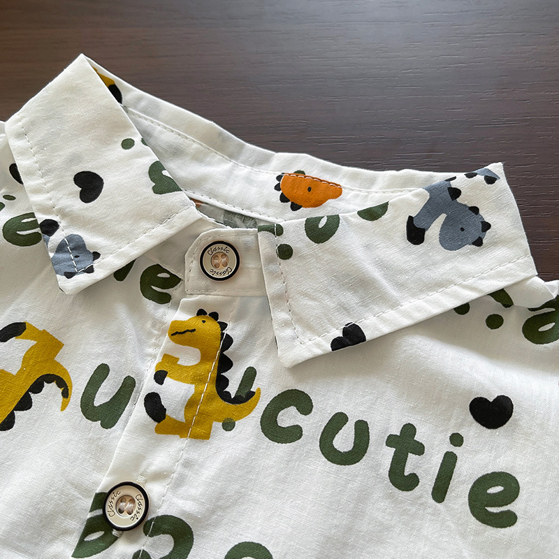 Camisas para niños 2025 nuevos niños de manga larga camisa de otoño con collar de letras camisa para niños bebé delgado