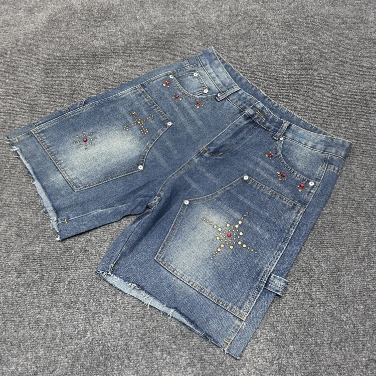 Marca de moda europea y americana transfronteriza Alcatraz Camiseta de manga corta con estampado de letras reflectantes Traje de pantalones cortos casuales de calle para hombres y mujeres