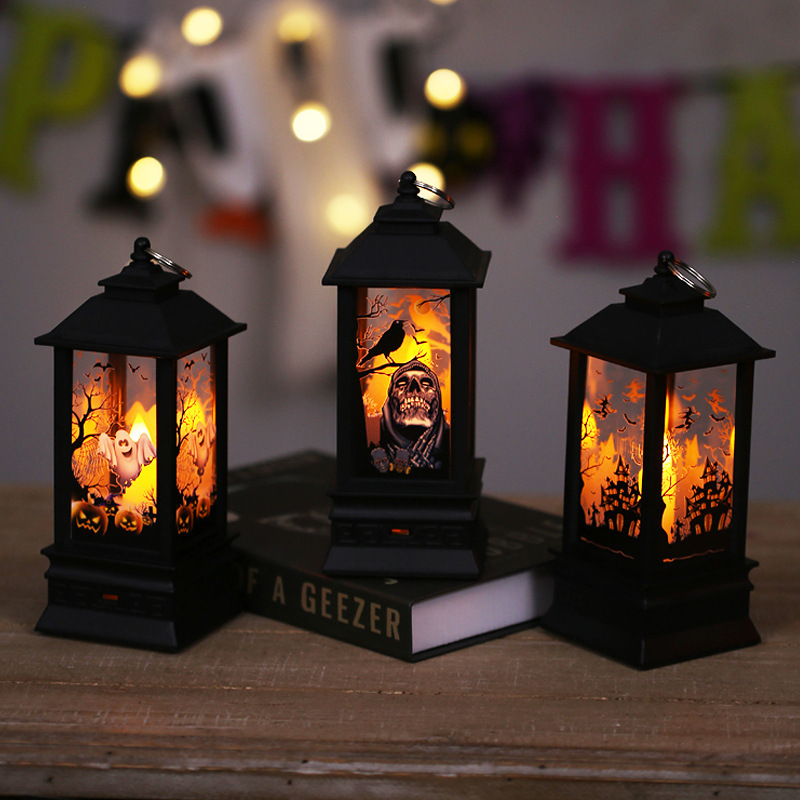 Decoraciones de Halloween Decoración de luz de viento Luz de vela electrónica LED Bar de Halloween Atmósfera de terror Accesorios de vestir