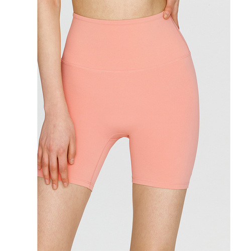 Tummy Tuck Peach Yoga Fitness Four Quarter Shorts Lulu High-Waist Basic Sports Running Cycling Pants Napped Bare Sensation