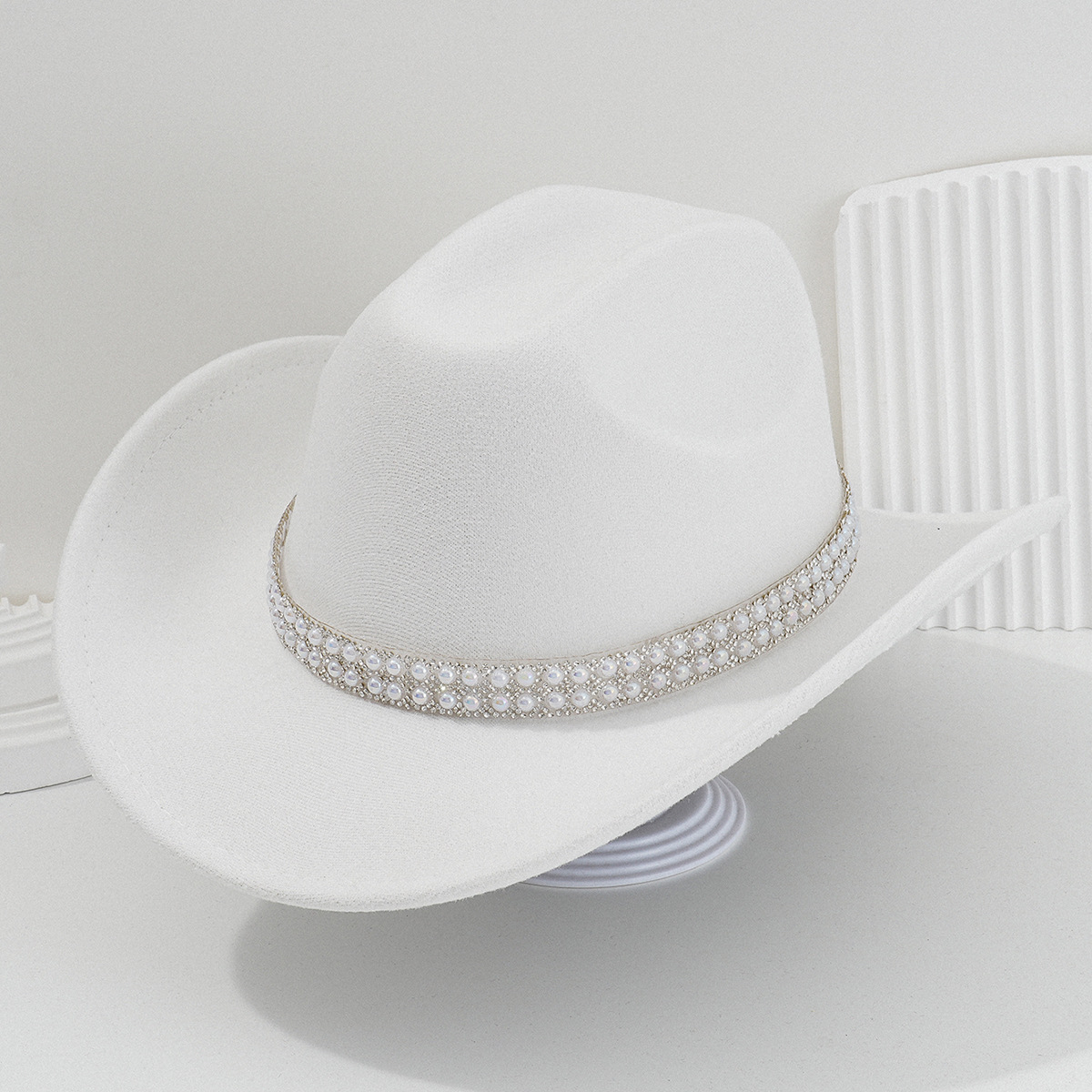 Sombrero de Vaquero para Novia de Poliéster Térmico para Bodas y Conciertos image 5