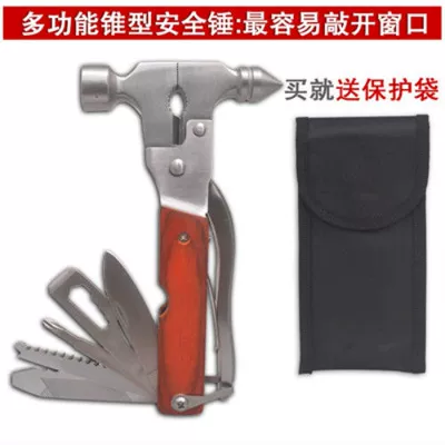 Car safety hammer multi-function car glass one second window breaker car fire emergency escape self-rescue tool (Qəza çəkici) - conical-safety-hammer-16-in-1
