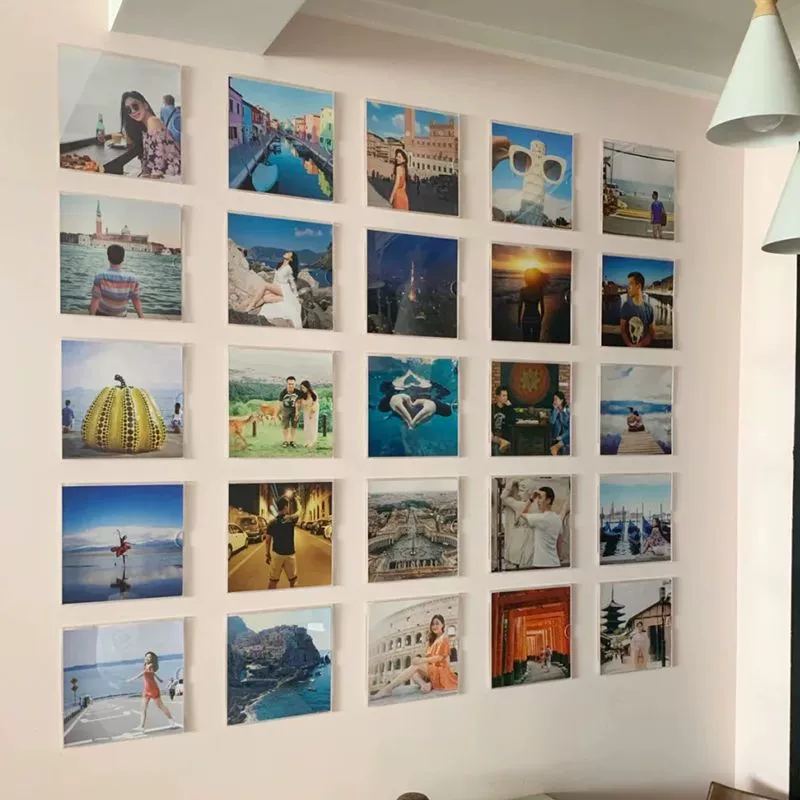 Квадратная акриловая фоторамка на стену, вырез, интернет-знаменитость, 8 дюймов
