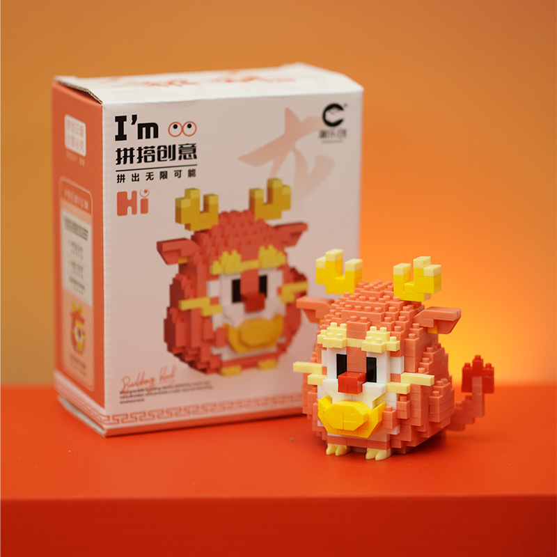 Compatible transfronterizo con micropartículas de Lego caja ciega muñeca de dibujos animados bloques de construcción rompecabezas juguetes ensamblados adornos regalos al por mayor