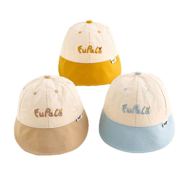 Sombreros para bebés primavera y otoño delgados sombreros de boca de pato secado rápido bebés salir sombreros solares bordados coreanos sombreros de sol verano