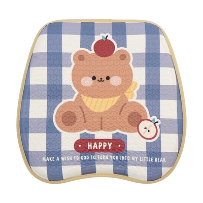 Comfortable Gel Car Seat Cushion, Cool pad - plaid-bear