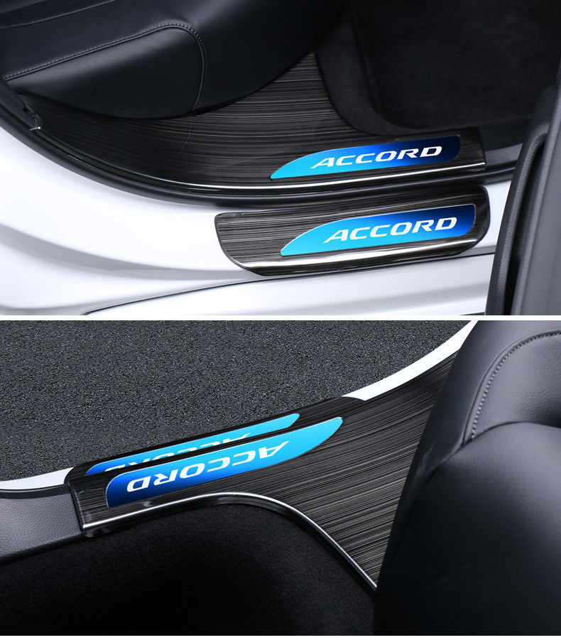 Suitable for Honda 22 Tenth Generation Accord Door Sill Strips Anti-Stepping Protection Strips Welcome Pedal Interior Car Decoration Modification