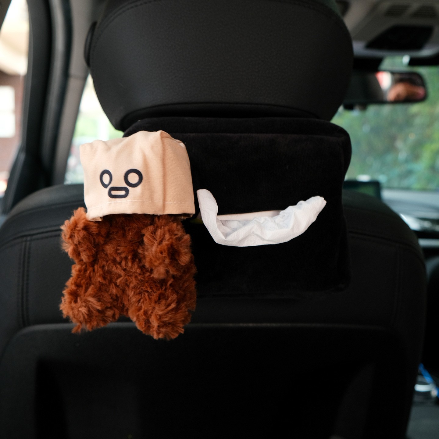 Socially Awkward West Highland Car Seat Back Tissue Cover Car Storage Bag Car Interior Decoration Tissue Box Cute Ornament