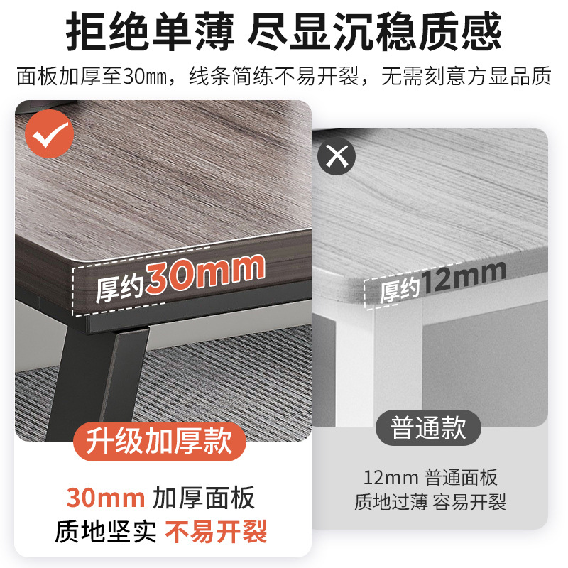 Personal de escritorio de oficina y silla combinación de cuatro o seis personas de escritorio de la computadora de oficina muebles de la estación moderna minimalista titular de la tarjeta de pantalla