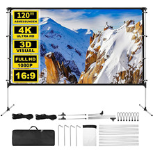 办公支架投影幕便携涤纶幕布80/100/120英寸户外大屏高清电影幕布