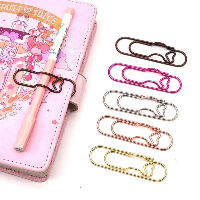 Любовный металлический зажим для ручки творческая скрепка файл информации бумажный зажим для ручки