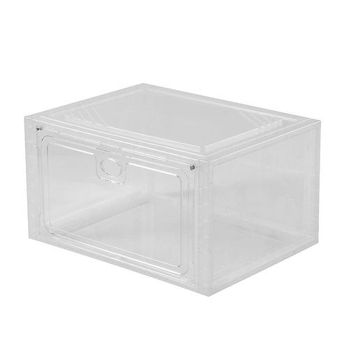 Xidu PP Plastic Transparent Acrylic Shoe Box Strong Magnetic Adsorption Shoe Storage Box Large Wholesale Drawer Style Home Goods