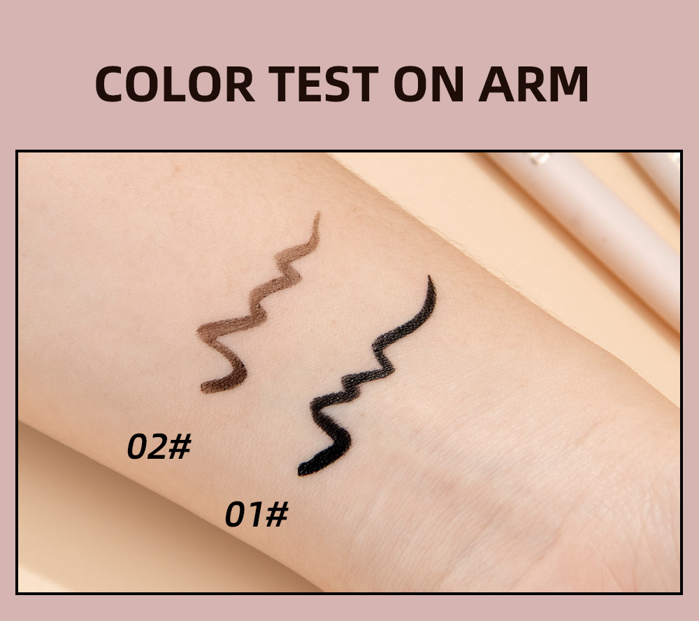 QIBEST eyeliner liquid pen is waterproof, sweat-proof, does not smudge, does not smudge makeup, and is a dark eyeliner pen that dries quickly for beginners undefined