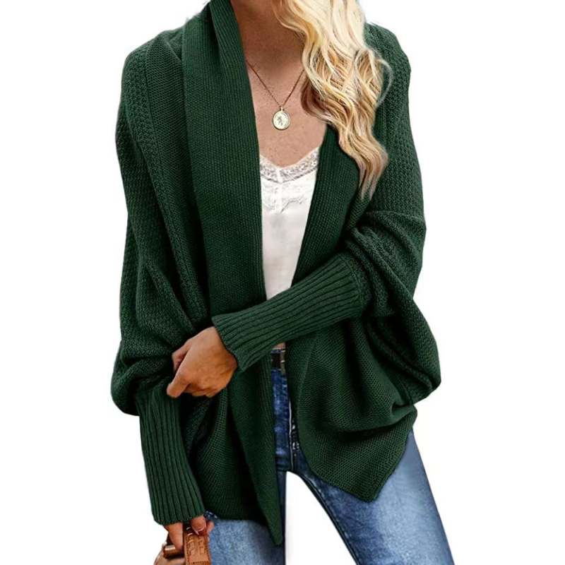 Europa y América transfronteriza Amazon AliExpress de punto chal suéter Batwing manga más tamaño de punto cardigan suéter abrigo